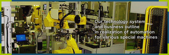 Our technology system and business outline in realization of automation for various special machines